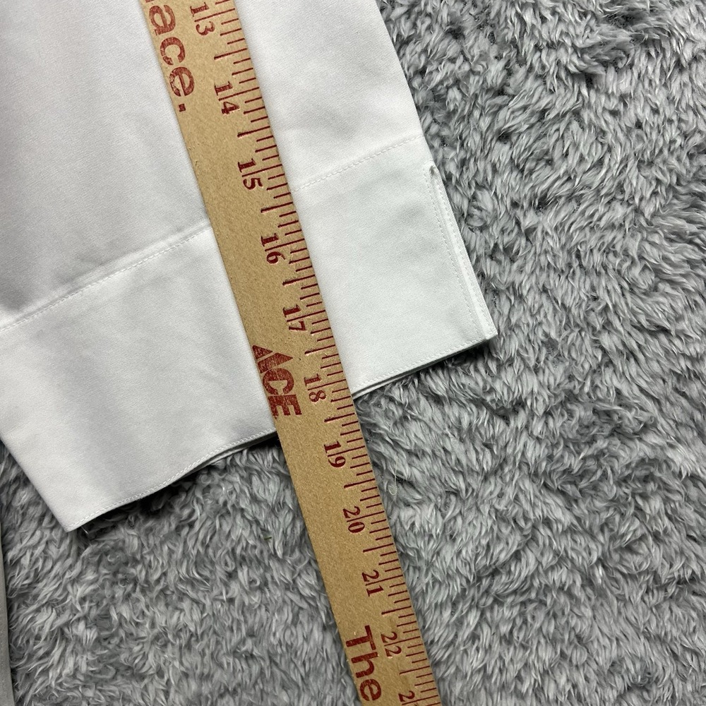 Chicos Top Womens 3 US XL White No Iron Crisp Button Up 3/4 Sleeve Tailored - Picture 12 of 13